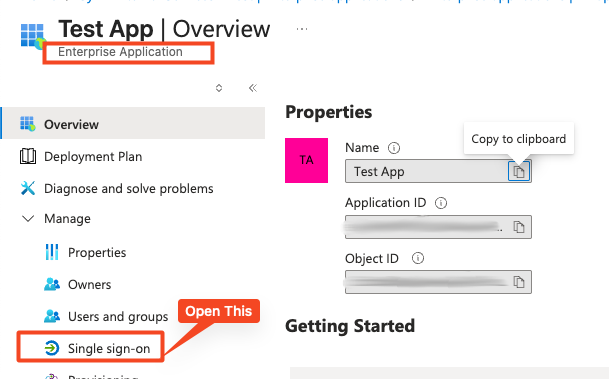 Enterprise Application, Single sign-on